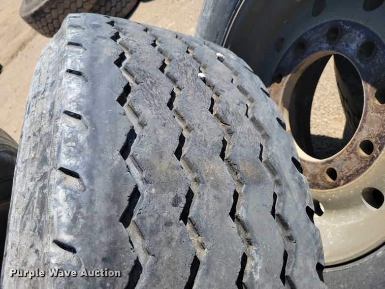 image for item DX7113 (4) Double Coin 425/65R22.5 tires and wheels