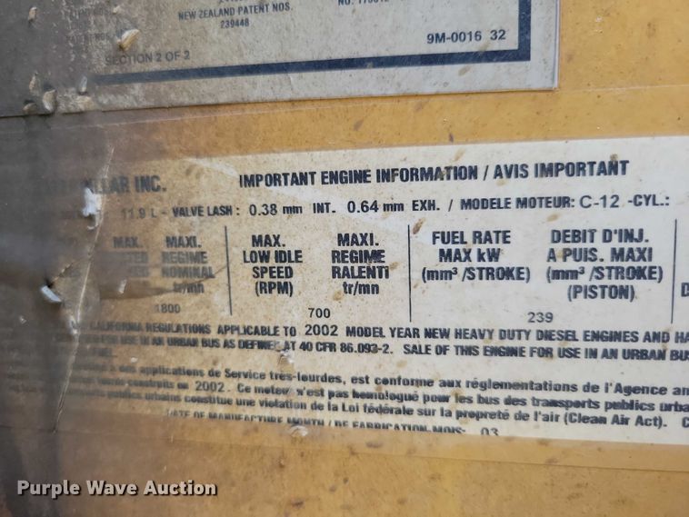 image for item DX7116 2002 Sterling AT9500 semi truck