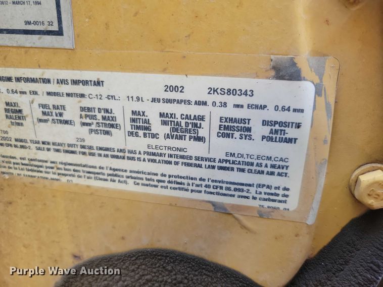 image for item DX7116 2002 Sterling AT9500 semi truck