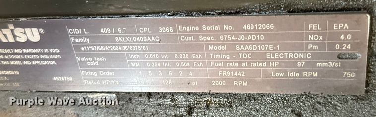 image for item DY0217 2009 Komatsu WA320-6 wheel loader
