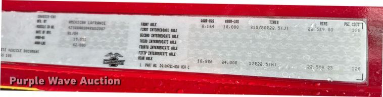 image for item DY0225 2004 Freightliner  Eagle pumper fire truck