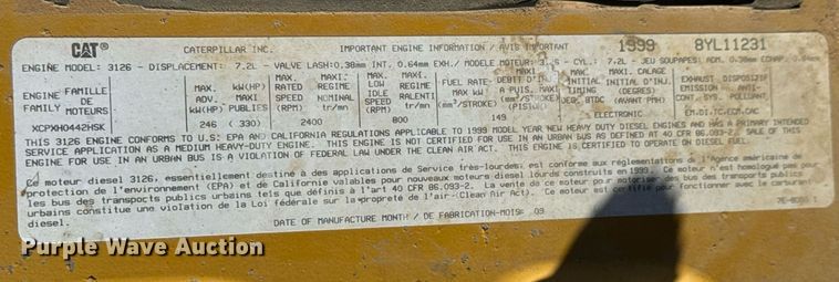 image for item DY0228 2000 Blue Bird school bus