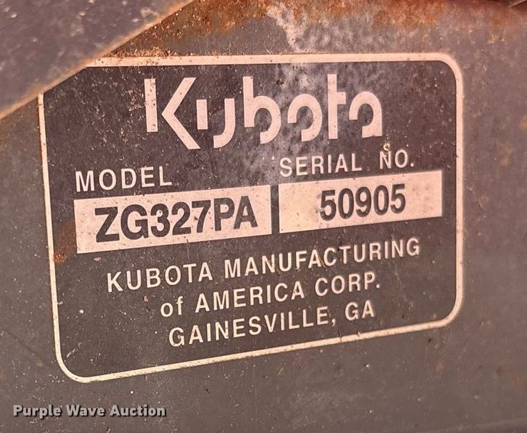 image for item DY0683 Kubota ZG327 ZTR lawn mower