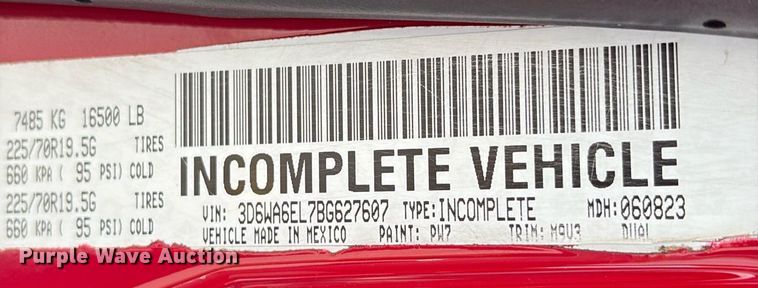 image for item DY0685 2011 Dodge Ram 4500 ambulance