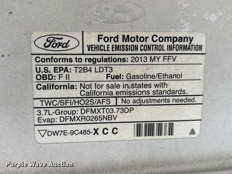 image for item DY0694 2013 Ford F150 pickup truck