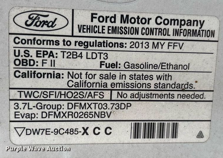 image for item DY0696 2013 Ford F150 pickup truck