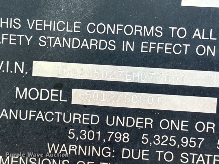 image for item DZ8523 2014 Wilkens 50127SCG0T walking floor trailer