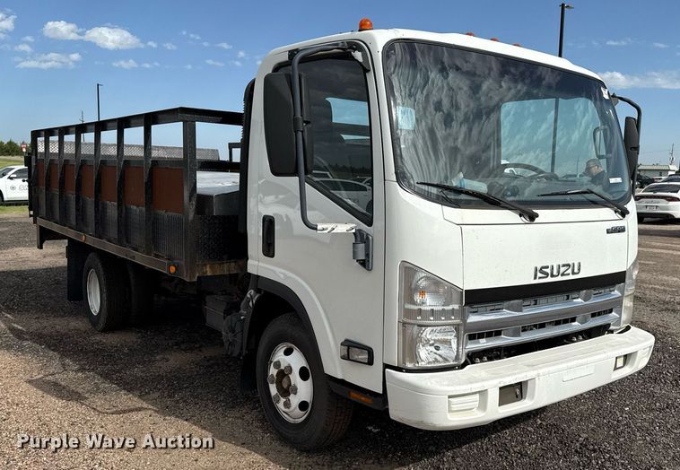 image for item DZ8550 2008 Isuzu NPR flatbed truck