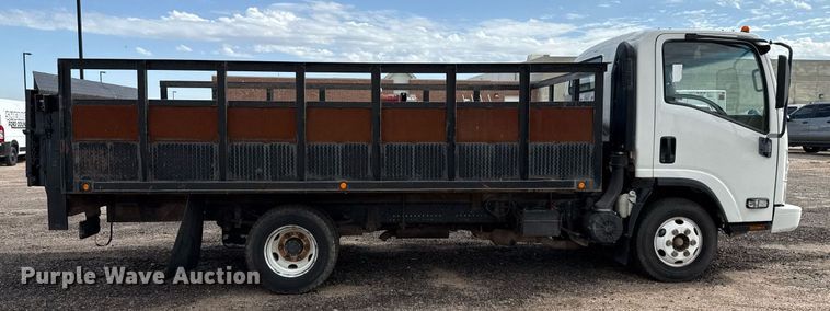 image for item DZ8550 2008 Isuzu NPR flatbed truck