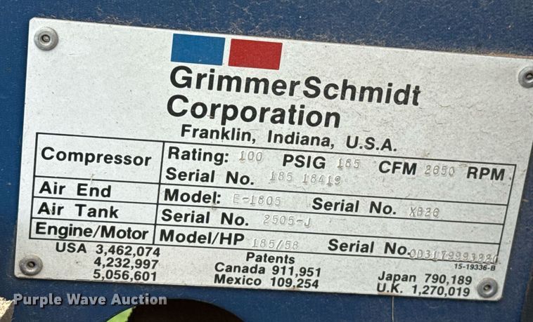 image for item DZ8562 Grimmer Schmidt air compressor