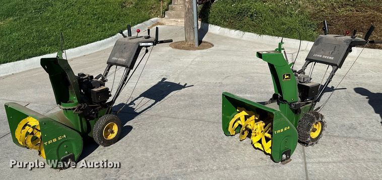 image for item DZ8596 (2) John Deere TRS 24 snow blowers