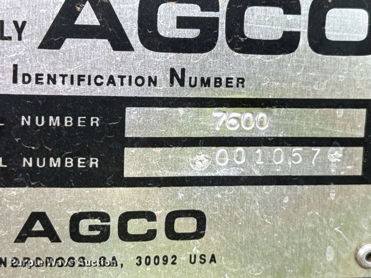 image for item DZ8611 1991 Agco Allis 7600 tractor