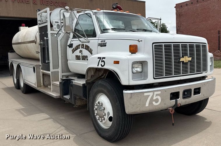 image for item DZ8616 1991 Chevrolet Kodiak C6500 tanker fire truck