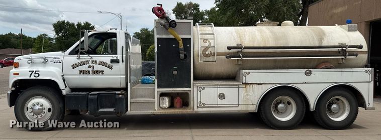 image for item DZ8616 1991 Chevrolet Kodiak C6500 tanker fire truck