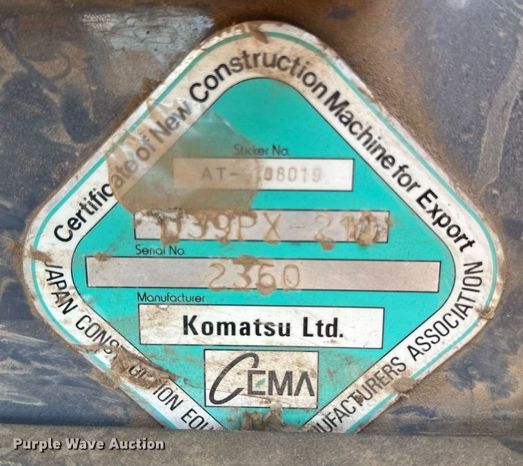 image for item EB2641 2007 Komatsu D39PX-21 dozer