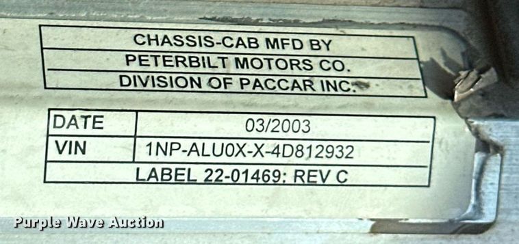 image for item EB2642 2004 Peterbilt 357 dump truck