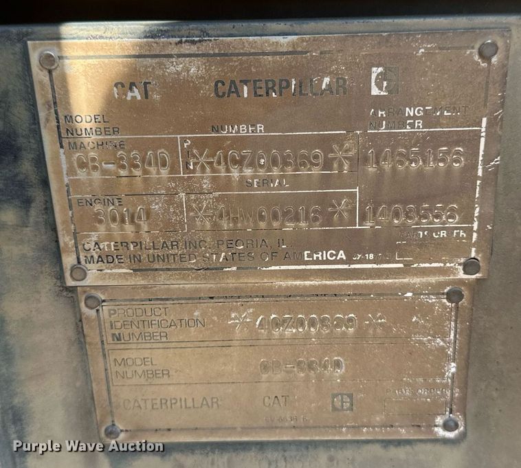 image for item EB2645 2000 Caterpillar CB334D double drum roller