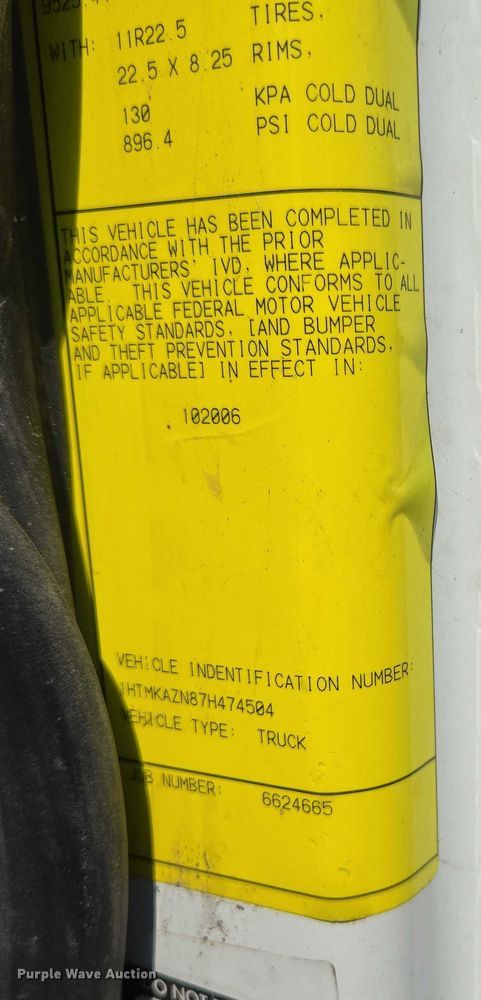 image for item ED2068 2007 International 4400 bucket truck