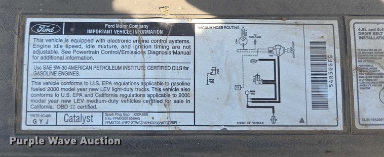 image for item ED2070 2000 Ford F150 pickup truck