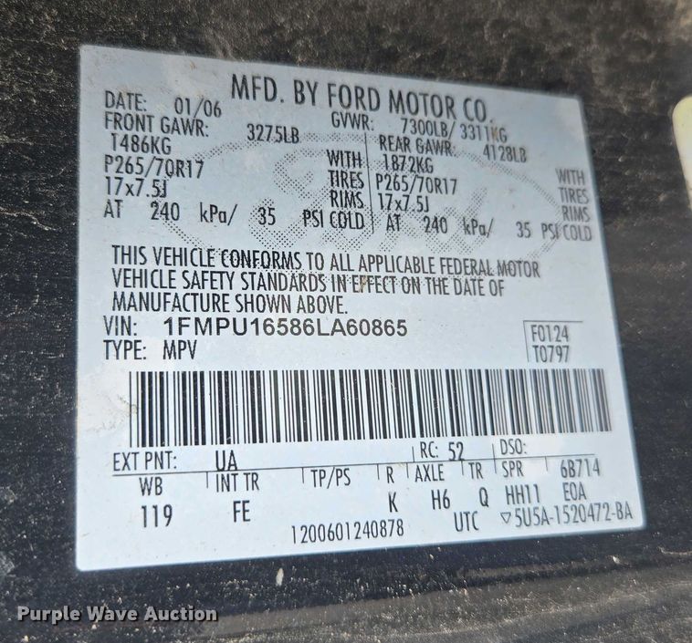 image for item ED2082 2006 Ford Expedition XLT SUV