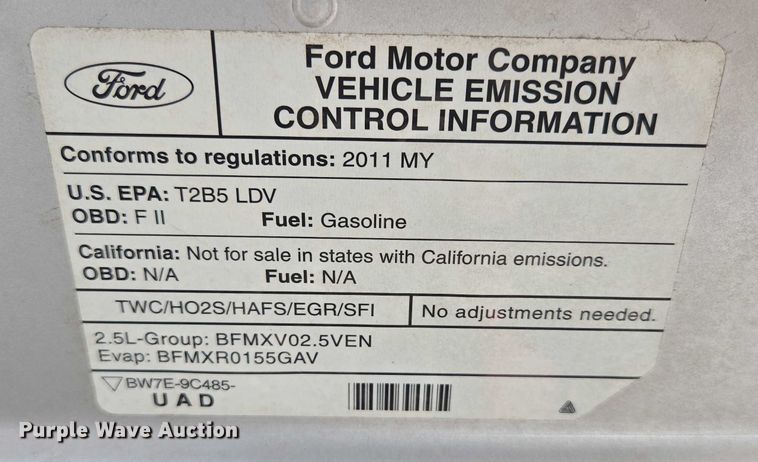 image for item ED2093 2011 Ford Fusion S 