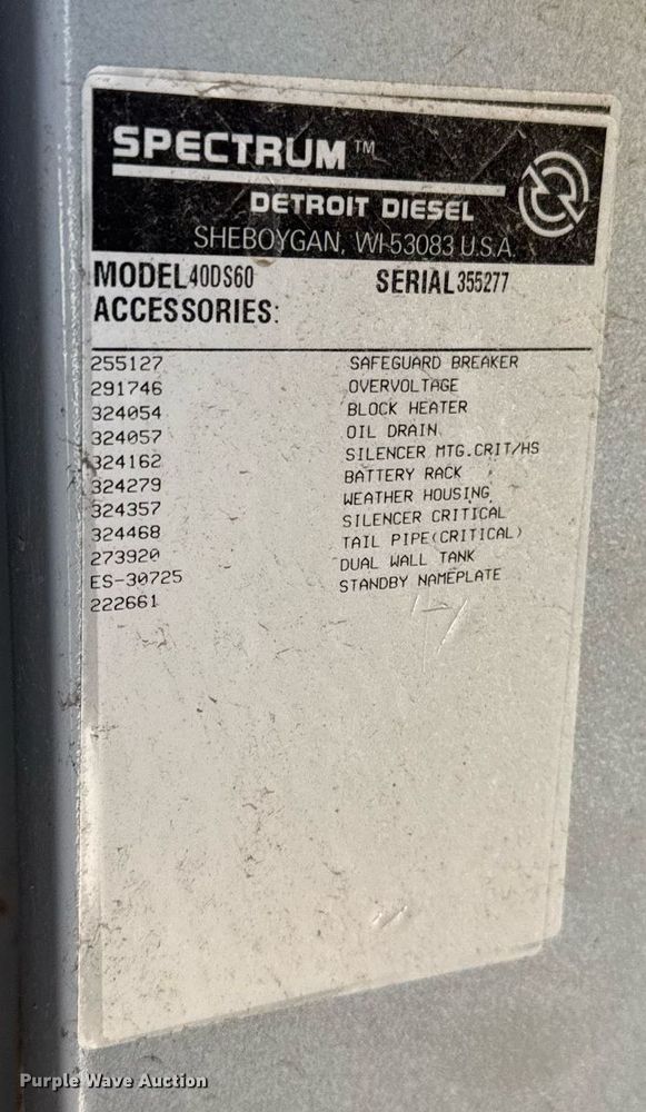 image for item ED4221 Spectrum 40DS60 generator