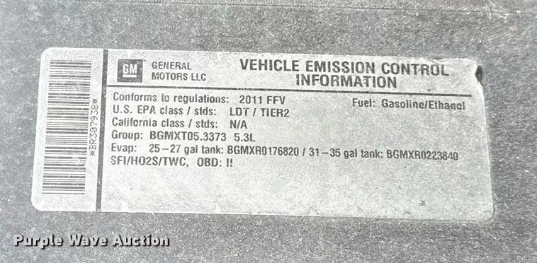 image for item ED4223 2011 Chevrolet Tahoe Police SUV