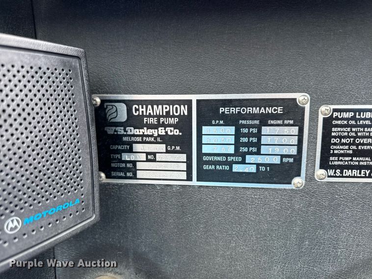 image for item ED4236 1994 International 4900 pumper fire truck