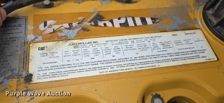 image for item EF1557 2003 Freightliner FL80 hook lift truck