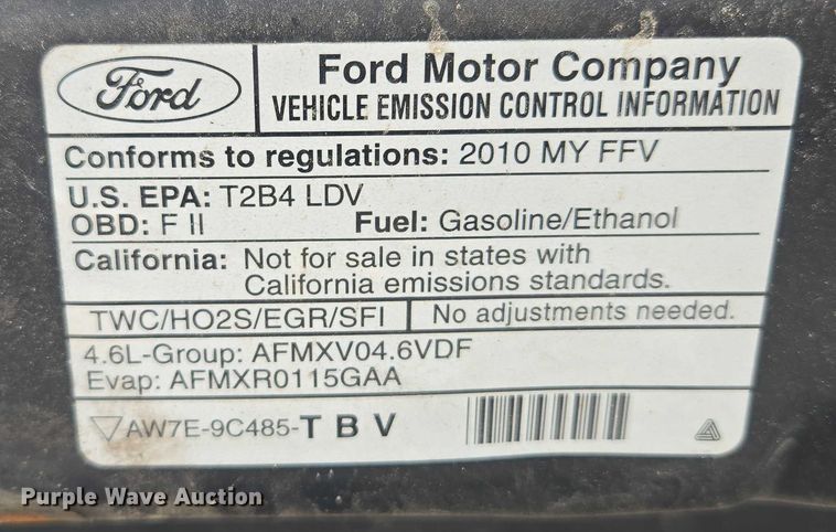 image for item EF1567 2010 Ford Crown Victoria Police Interceptor  