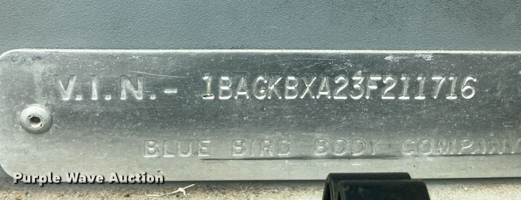 image for item EF3507 2003 Blue Bird All American coach bus