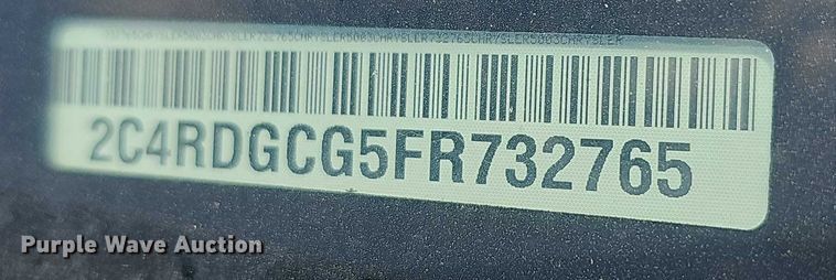 image for item EF3598 2015 Dodge Grand Caravan SXT van