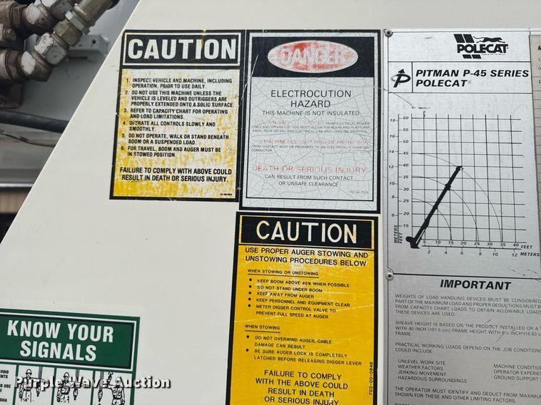 image for item EG6621 1988 GMC C7000 digger derrick truck