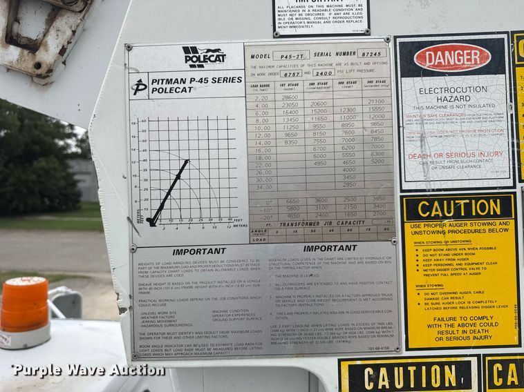 image for item EG6621 1988 GMC C7000 digger derrick truck