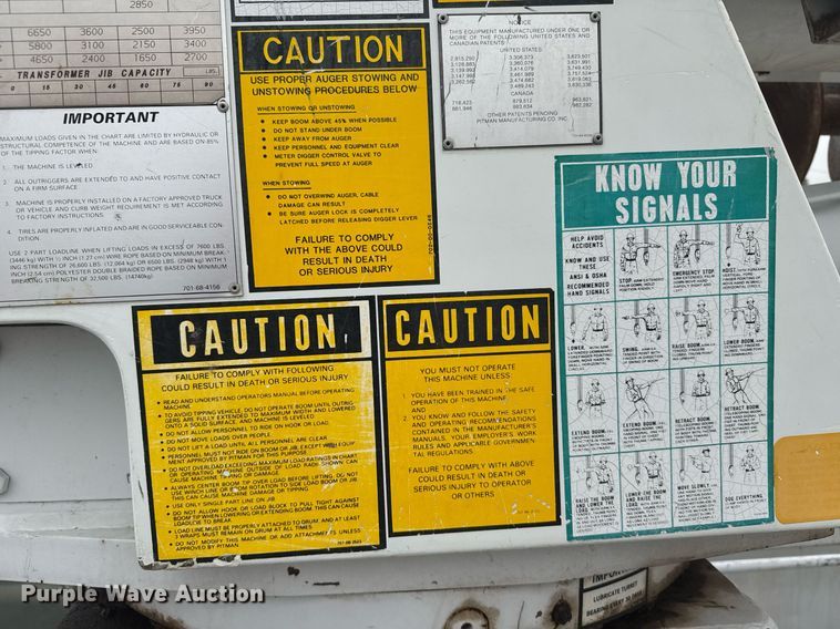 image for item EG6621 1988 GMC C7000 digger derrick truck