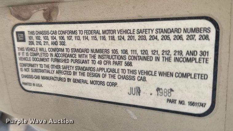 image for item EG6621 1988 GMC C7000 digger derrick truck