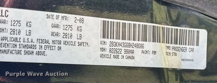 image for item EG6628 2008 Dodge Charger 
