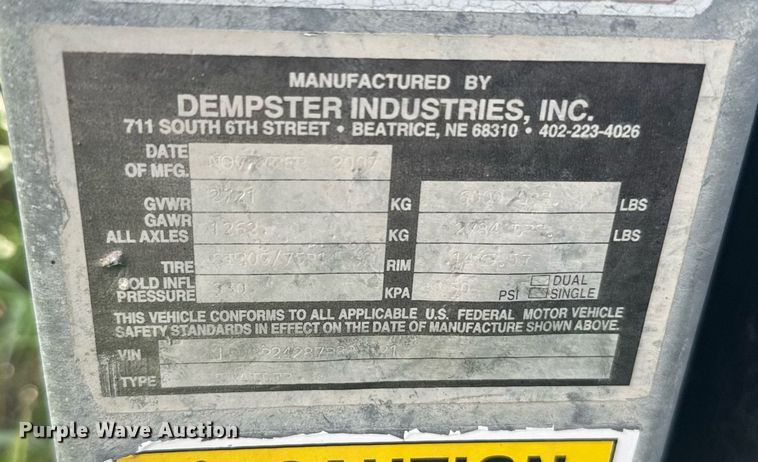 image for item EG6632 2007 AlleyCat Recycle recycling trailer