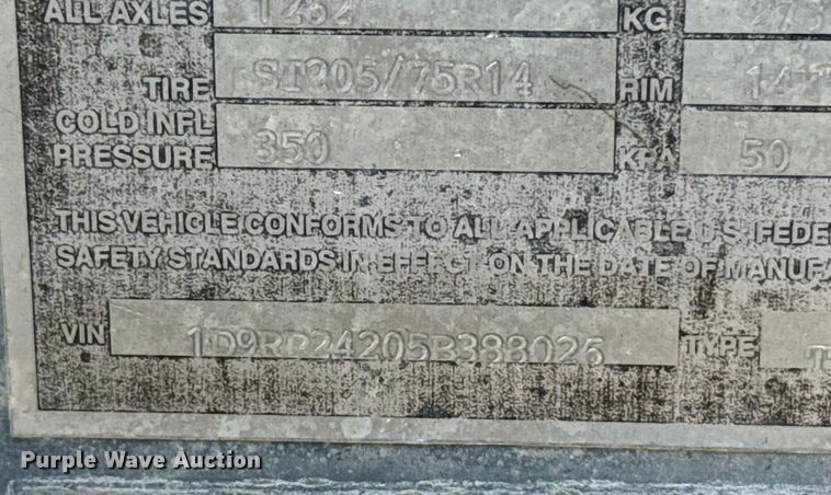 image for item EG6638 2005 AlleyCat RSWT300 recycling trailer