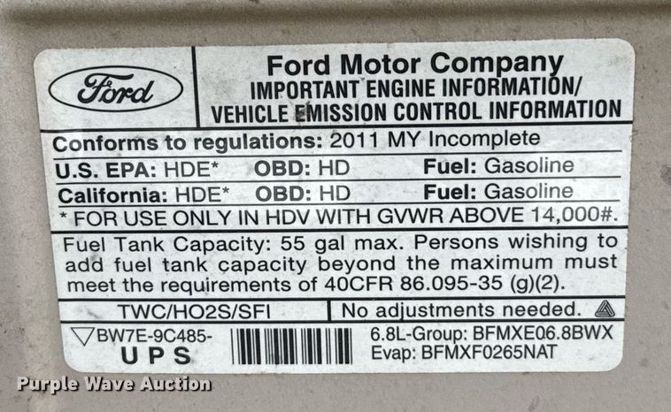 image for item EJ4735 2011 Ford E450 shuttle bus