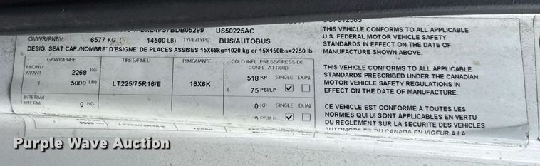 image for item EJ4735 2011 Ford E450 shuttle bus