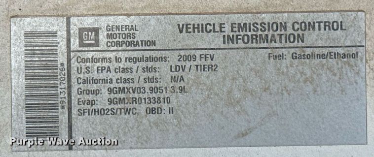 image for item EJ4736 2009 Chevrolet Impala Police 