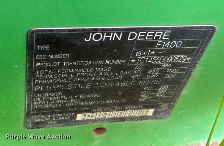 image for item EJ4746 (4) John Deere lawn mowers