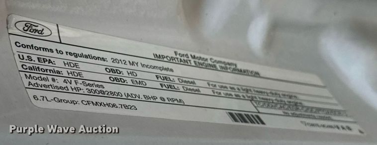 image for item EJ4749 2012 Ford F550 Super Duty SuperCab bucket truck