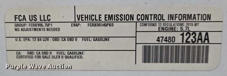 image for item EJ7586 2015 Dodge  Charger Police  