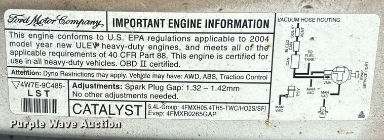 image for item EJ7592 2004 Ford E350 Super Duty XL van