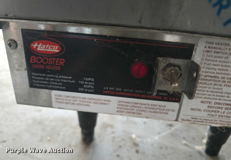 image for item EK5340 Hatco Booster water heater