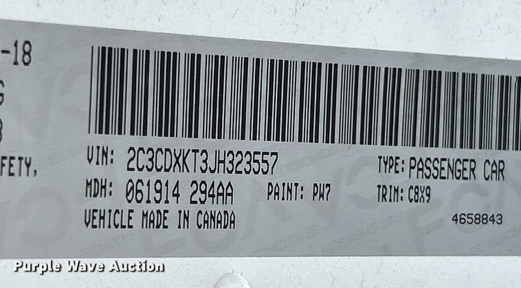 image for item EK8240 2018 Dodge Charger Police 