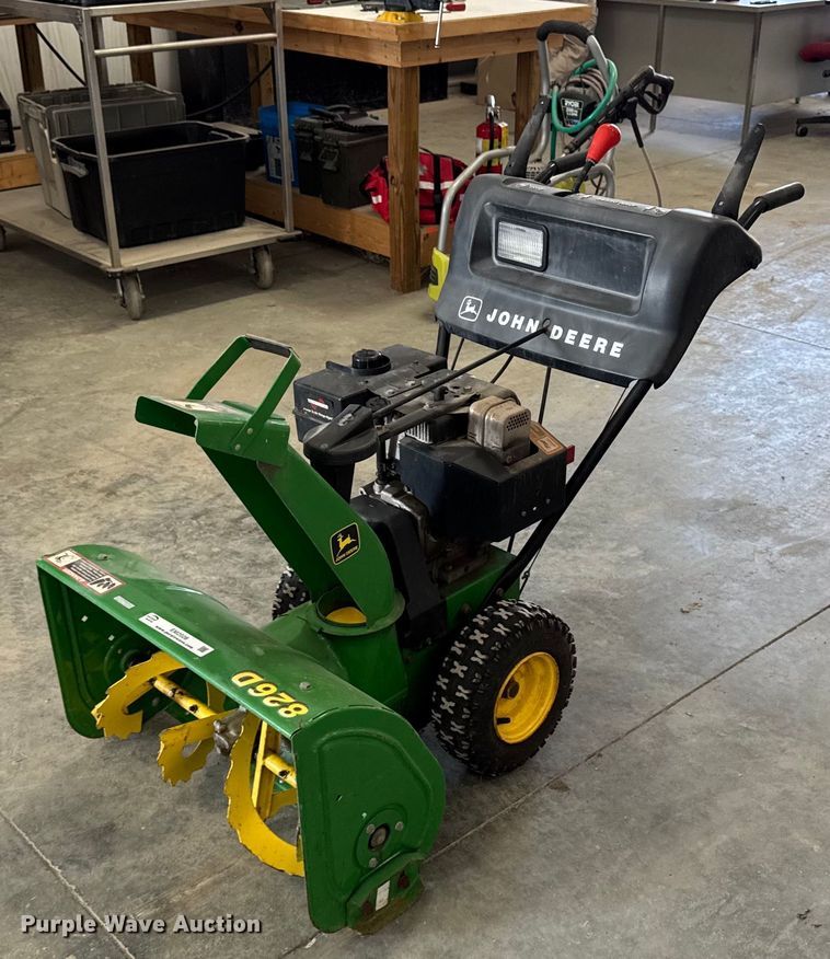 image for item EM2028 John Deere 826D snow blower