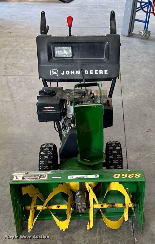 image for item EM2028 John Deere 826D snow blower